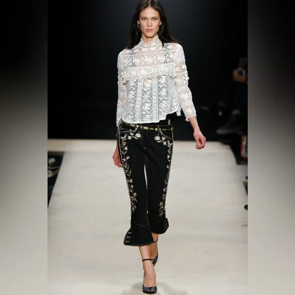 Isabel Marant Pant Monroe Embroidered Jeans-unworn - Picture 2 of 8